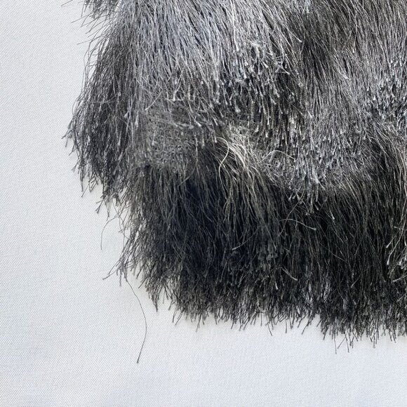 VICOLO SILVER FRINGED PARTY COCKTAIL BURLESQUE TANK TOP - S - Picture 7 of 8